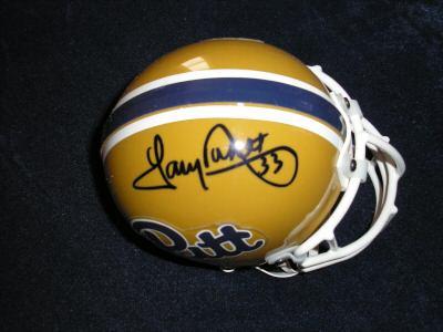 Tony Dorsett autographed Pitt Panthers mini helmet