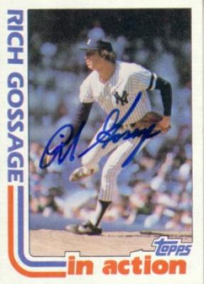 Goose Gossage autographed New York Yankees 1982 Topps In Action card