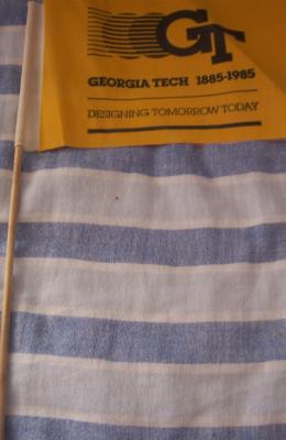 1985 Georgia Tech Centennial Celebration mini flag