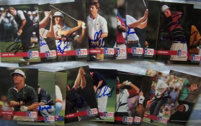 20 autographed 1992 Pro Set golf cards Steve Elkington Jeff Sluman Hal Sutton