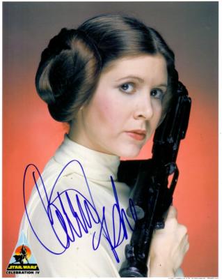 Carrie Fisher autographed 8x10 Star Wars Princess Leia portrait photo