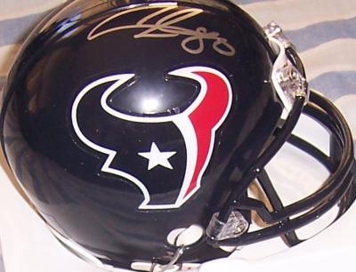 Andre Johnson autographed Houston Texans mini helmet
