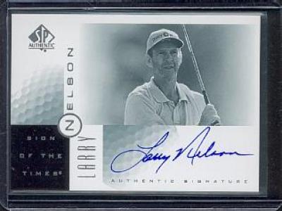 Larry Nelson certified autograph 2001 SP Authentic golf card