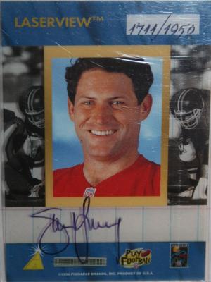 Steve Young certified autograph San Francisco 49ers 1996 Pinnacle Inscriptions card #1711/1950
