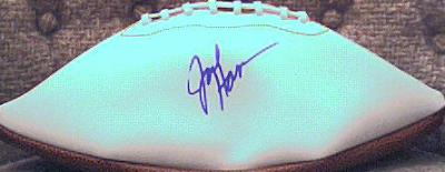 Jack Ham autographed white panel football