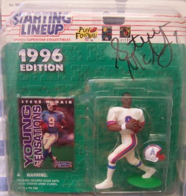 Steve McNair autographed Houston Oilers 1996 Kenner Starting Lineup