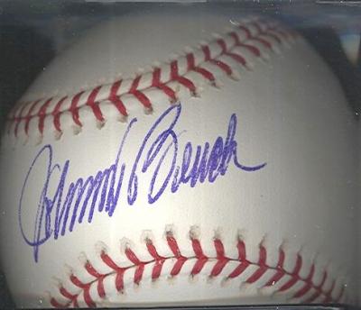 Johnny Bench autographed NL baseball