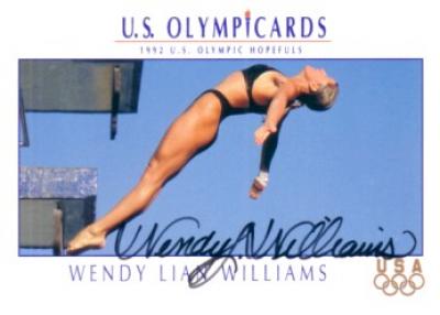 Wendy Lian Williams (diving) autographed 1992 U.S. Olympic Hopefuls promo card
