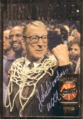 John Wooden certified autograph UCLA Action Packed Hall of Fame card