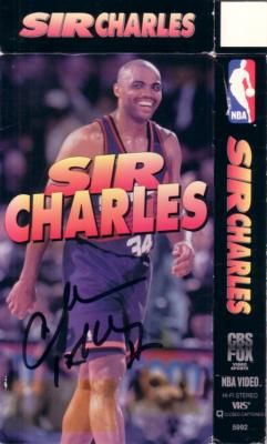 Charles Barkley autographed Phoenix Suns Sir Charles video box