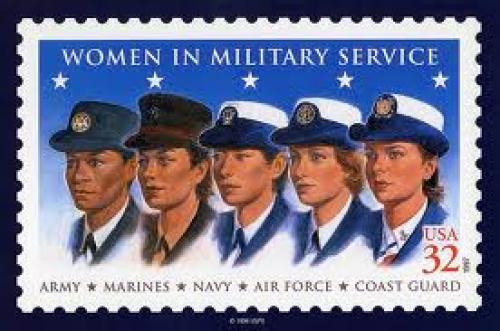 Stamp; USA women  military service stamp; 32 cents