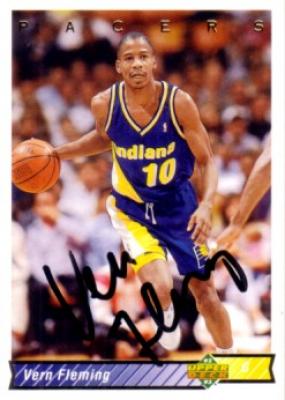 Vern Fleming autographed Indiana Pacers 1992-93 Upper Deck card