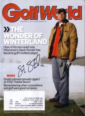 Steve Stricker autographed 2010 Golf World magazine