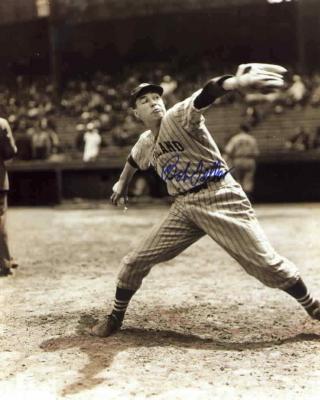 Bob Feller autographed Cleveland Indians 8x10 photo