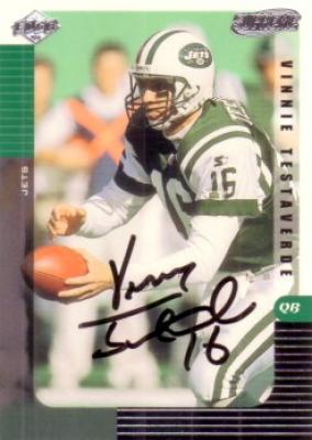 Vinny Testaverde autographed New York Jets card