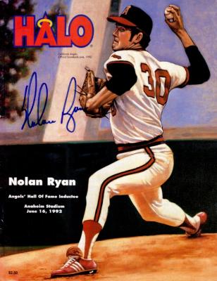 Nolan Ryan autographed Angels Hall of Fame 1993 program
