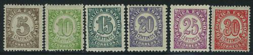 Definitives 6v; Year Issue: 1938; Spain stamps