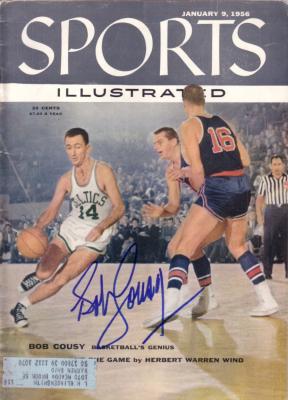 Bob Cousy autographed Boston Celtics 1956 Sports Illustrated