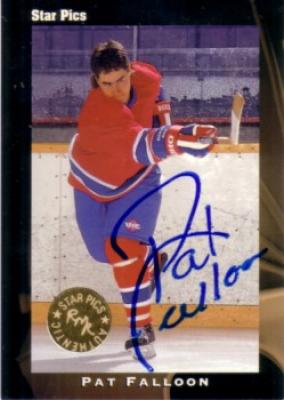 Pat Falloon certified autograph 1991 Star Pics card