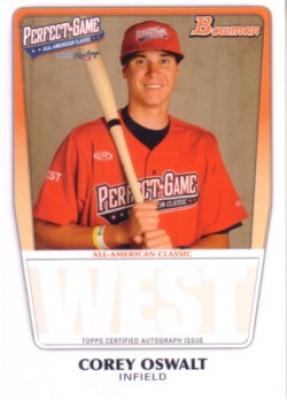 Corey Oswalt 2011 Perfect Game Topps Bowman Rookie Card (AFLAC)