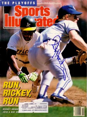 Rickey Henderson autographed Oakland A's 1989 Sports Illustrated