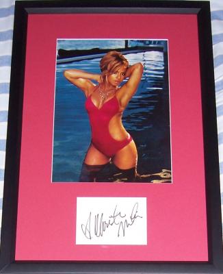Christina Milian autograph matted & framed with sexy swimsuit photo
