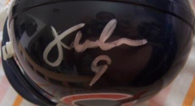Jim McMahon & Richard Dent autographed Chicago Bears mini helmet