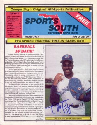 Juan Guzman autographed Toronto Blue Jays 1994 Sports South magazine