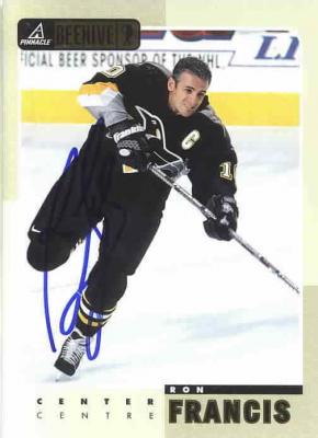 Ron Francis autographed Pittsburgh Penguins 5x7 photo card