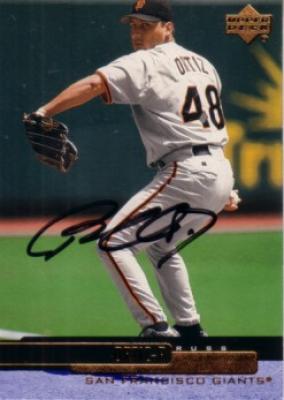 Russ Ortiz autographed San Francisco Giants 2000 Upper Deck card