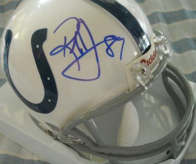 Reggie Wayne autographed Indianapolis Colts mini helmet