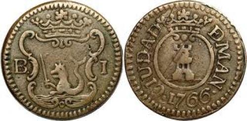 Philippine Coin : 1766 BARILLA CARLOS III KM-1-2 TYPE II
