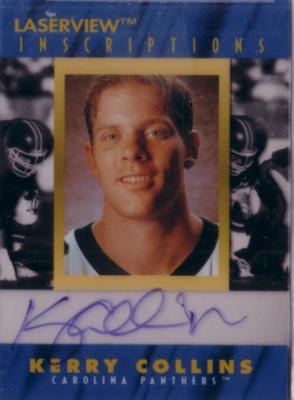 Kerry Collins certified autograph Carolina Panthers 1996 Pinnacle Inscriptions card