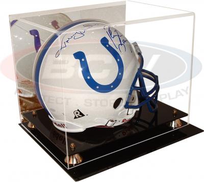 Full size football helmet deluxe acrylic display case