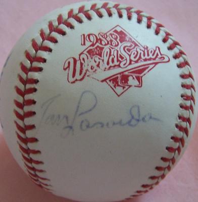 Tommy Lasorda & Tony La Russa autographed 1988 World Series baseball