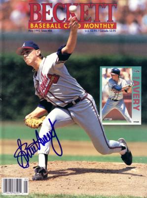 Steve Avery autographed Atlanta Braves 1992 Beckett Baseball magazine cover