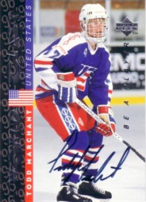 Todd Marchant certified autograph 1995 Be A Player card