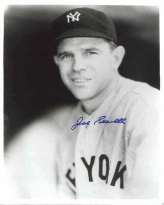 Joe Sewell autographed 8x10 New York Yankees photo