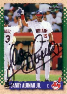 Sandy Alomar Jr. autographed Cleveland Indians 1995 Score card