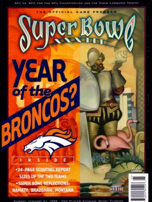 Denver Broncos Super Bowl 33 (XXXIII) game program