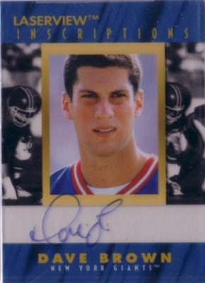 Dave Brown certified autograph New York Giants 1996 Pinnacle Inscriptions card