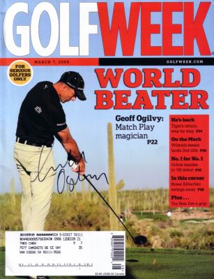 Geoff Ogilvy autographed 2009 Golfweek magazine