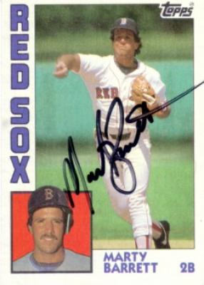 Marty Barrett autographed Boston Red Sox 1984 Topps Rookie Card