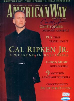 Cal Ripken autographed 1999 American Way magazine