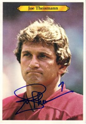 Joe Theismann autographed Washington Redskins 1980 Topps 5x7 jumbo card