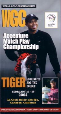 Tiger Woods 2004 WGC Accenture Match Play Championship pairings guide