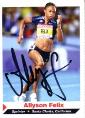 Allyson Felix autographed Sports Illustrated for Kids card