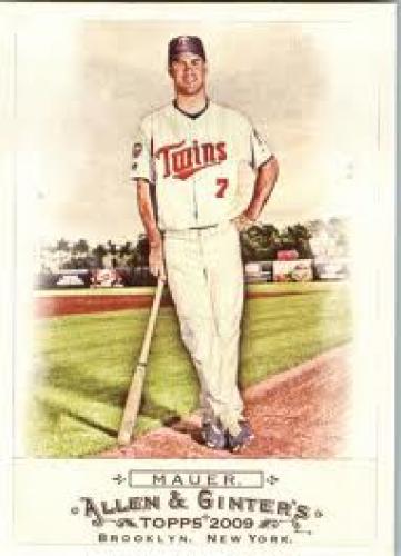 Baseball Card; 2009 Topps Allen and Ginter Mini #92 Joe Mauer