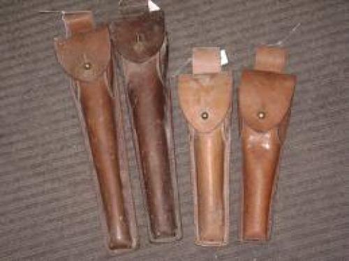 Militaria; Belgium Military Leather Instrument Pouches