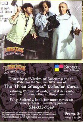 Three Stooges 2005 Breygent promo card Promo-3
